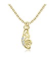Butterfly Wings Shaped Silver Necklace SPE-5482